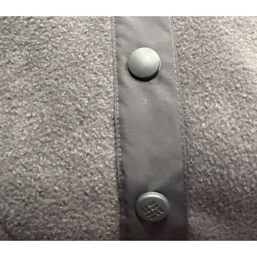 NWT $90 Women's Columbia WinterTrainer‎ Fleece 1/2 Snap Button Pullover Gray XL